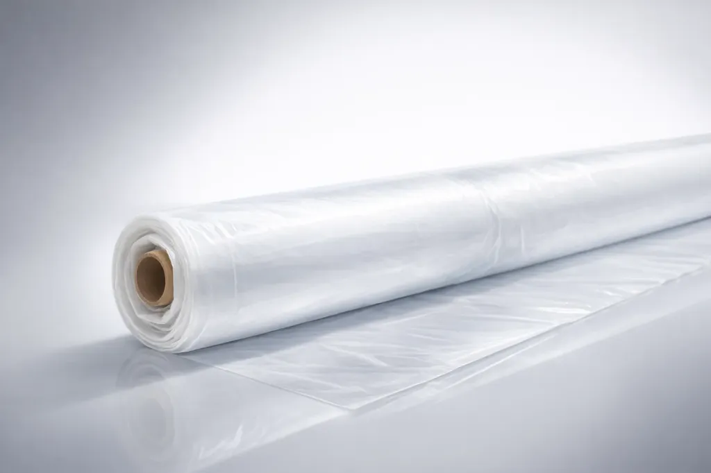 12' x 400' 1 Mil Clear Poly Sheeting Tarps (1/RL)