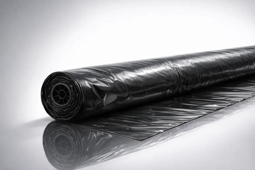 6' x 100' 4 Mil Black Poly Sheeting Tarps (1/RL)