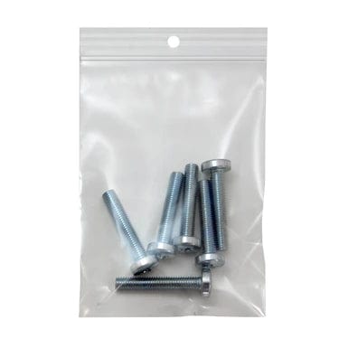 4" x 4" 4 Mil Reclosable Zipper Bags w/Hang Hole (1000/CS)