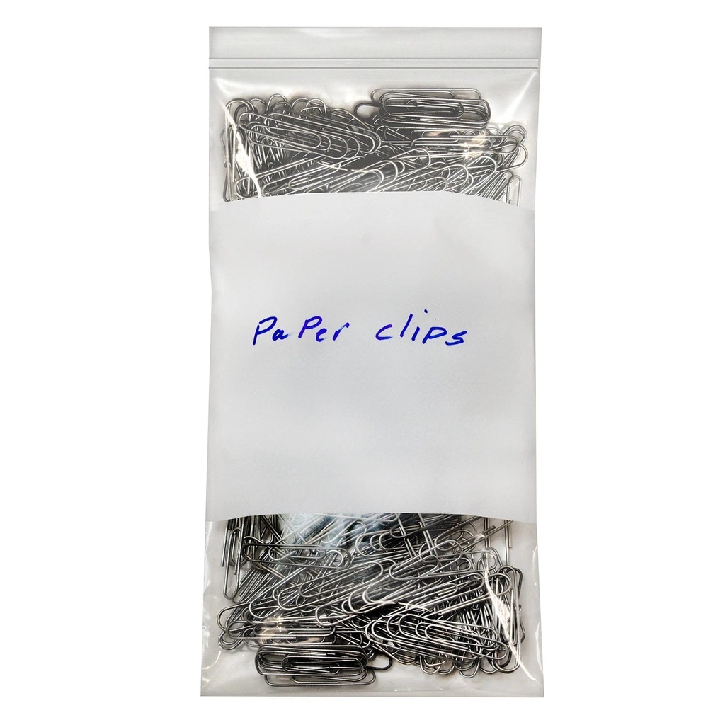 5" x 8" 4 Mil Reclosable Zipper Bags w/White Block (1000/CS)