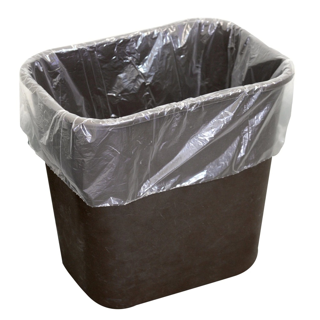 12" x 8" x 21"0.4 Mil  LLDPE 7 gal. Trash Can Liner - Clear (1000/CS)