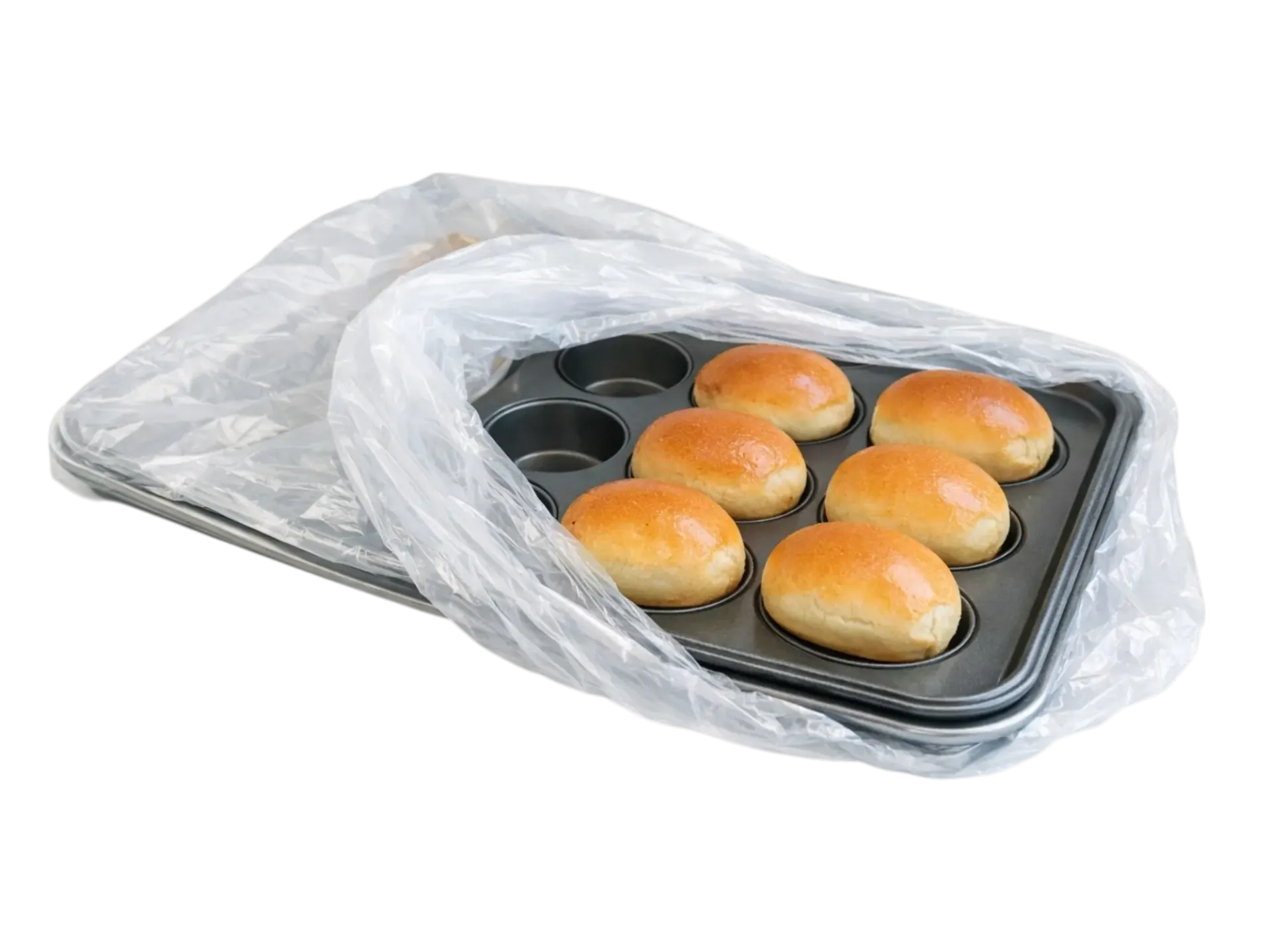 21" x 6" x 35" 0.75 Mil LDPE Bun Pan Covers with Twist Ties (200/RL)