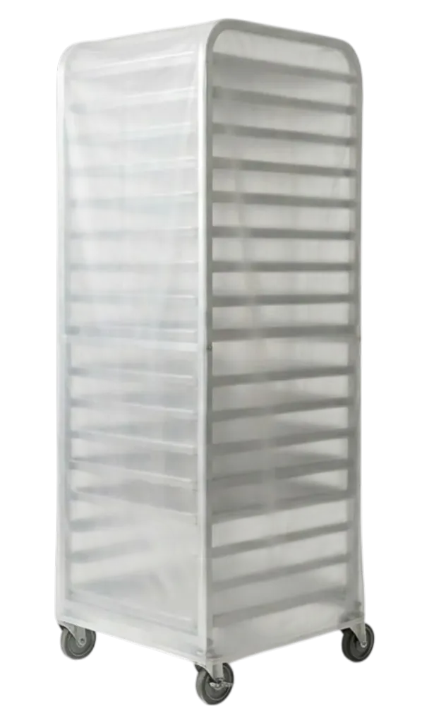 52" x 80" 0.6 Mil HDPE Bun Rack Covers (50/CS)