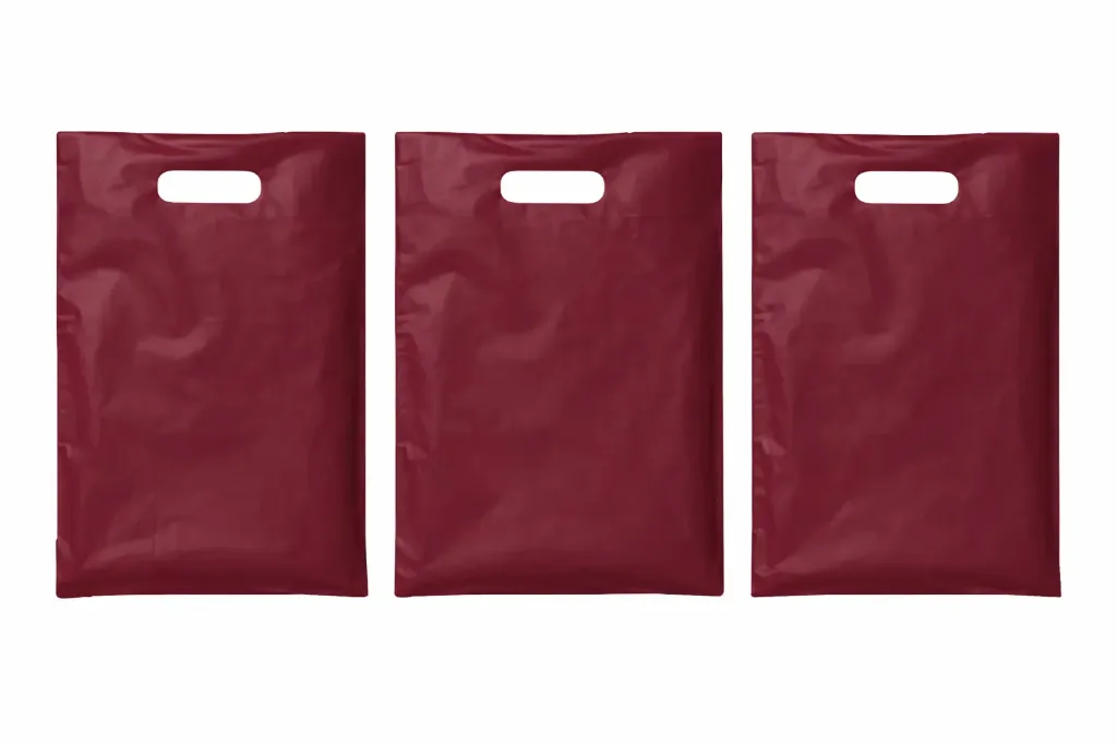 12" x 3" x 18" High Density Merchandise Bags (500/CS) - Burgundy