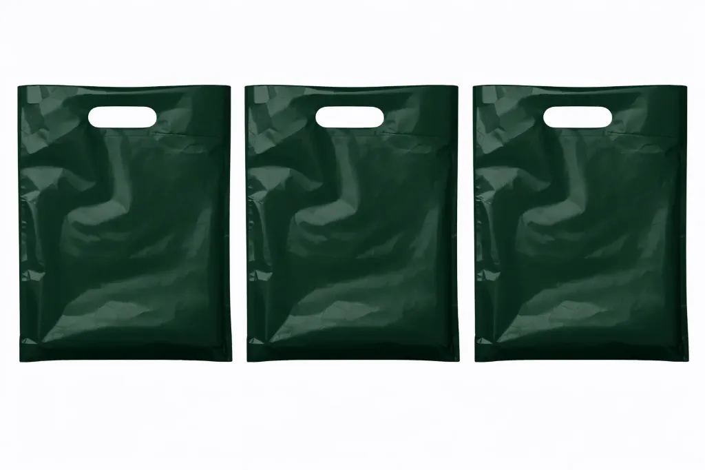 12" x 3" x 18" High Density Merchandise Bags (500/CS) - Dark Green