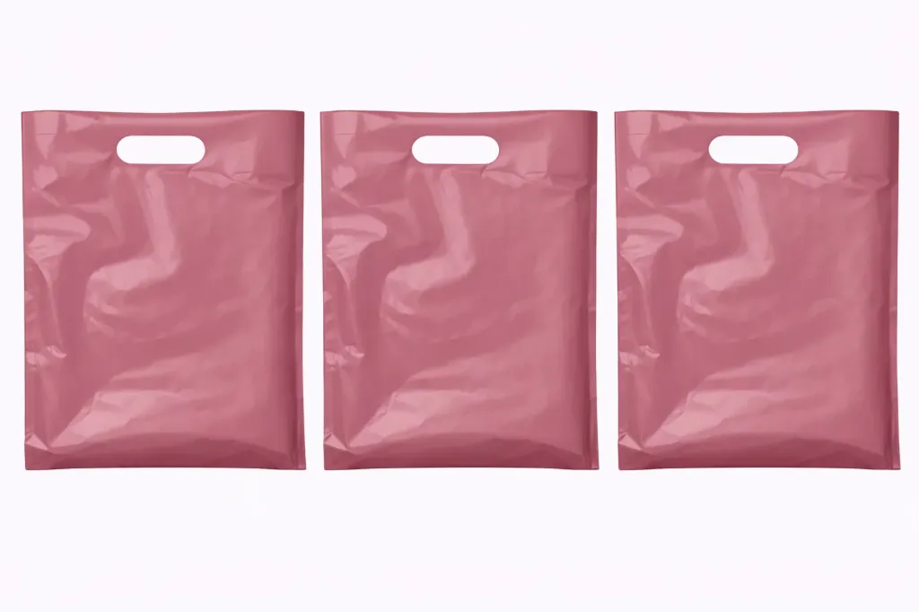 12" x 3" x 18" High Density Merchandise Bags (500/CS) - Dusty Rose