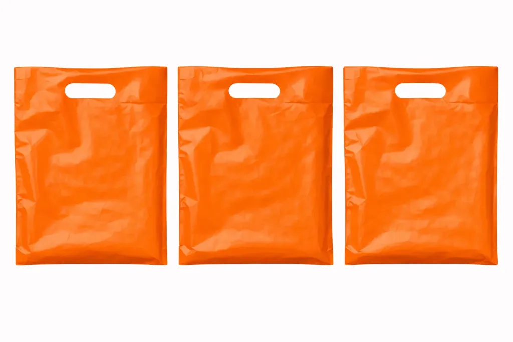 12" x 3" x 18" High Density Merchandise Bags (500/CS) - Orange