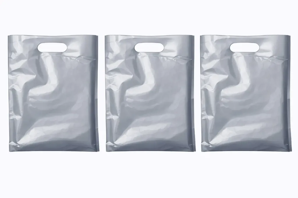 12" x 3" x 18" High Density Merchandise Bags (500/CS) - Silver