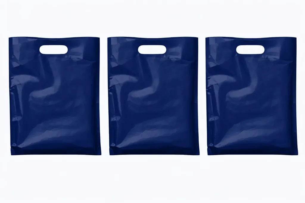 13" x 3" x 21" High Density Merchandise Bags (500/CS) - Dark Blue