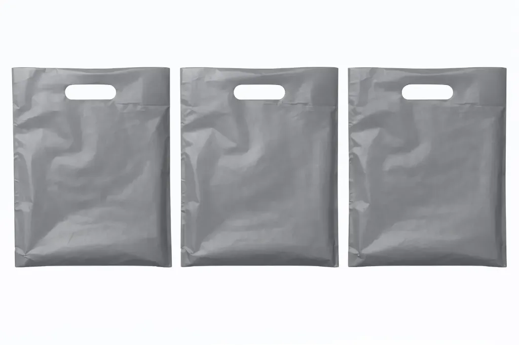 13" x 3" x 21" High Density Merchandise Bags (500/CS) - Gray