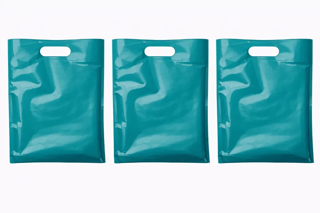 13" x 3" x 21" High Density Merchandise Bags (500/CS) - Teal