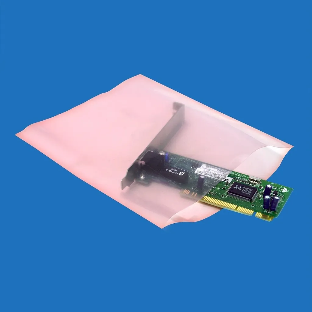 12" x 15" 6 Mil Pink Anti-Static Flat Bags (500/CS)