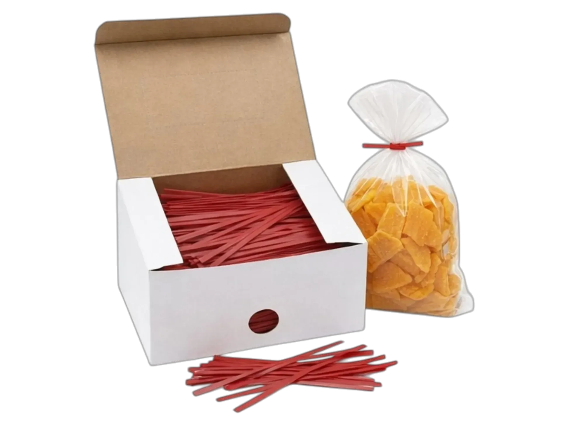 Paper Bag Ties - Red