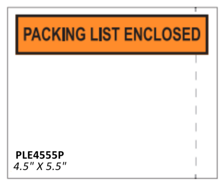 4.5" x 5.5" Printed "Packing List Enclosed" Envelopes (1000/CS)